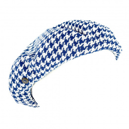 Béret Basque Myosotis Blanc Bleu - Laulhère