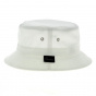Davos White Cotton Bucket Hat - Crambes