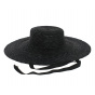 Black Straw Wide-Brimmed Hat - Sainte-Maxime - Traclet