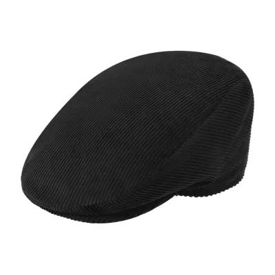 Casquette plate velours noir