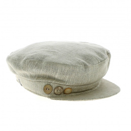 Eleanor Linen Sailor Cap Beige - MTM