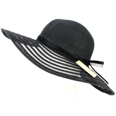 Santia Elegancia Black Wide-Brimmed Hat - Traclet Reference: 12029 | Traclet Hat Shop