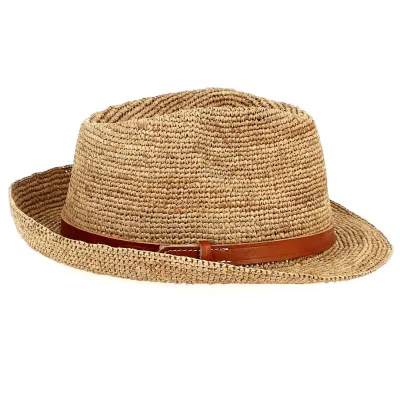 Natural Raffia Tulear Trilby Hat - Traclet Reference: 12038 | Traclet Hat Shop