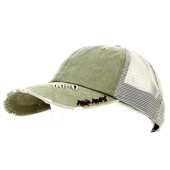 Baseball Cap Khaki Scratched - Aussie Apparel