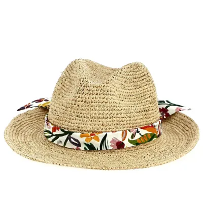 Camarilla Raffia Fedora Hat - Traclet Reference: 12056 | Traclet Hatters