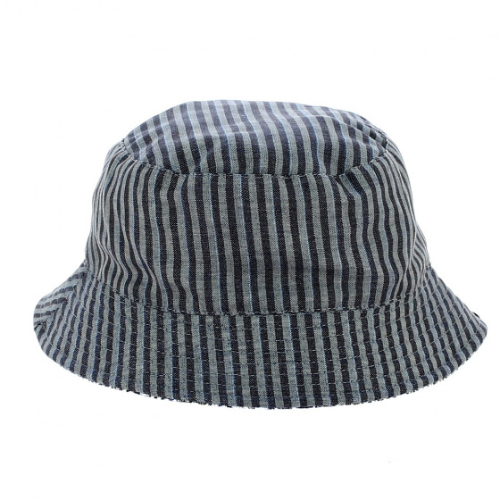 Blue Stripes Reversible Bucket Hat - MTM