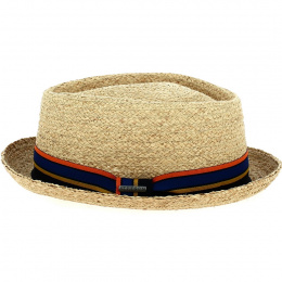 Porkpie Silver Natural Straw Hat - Stetson