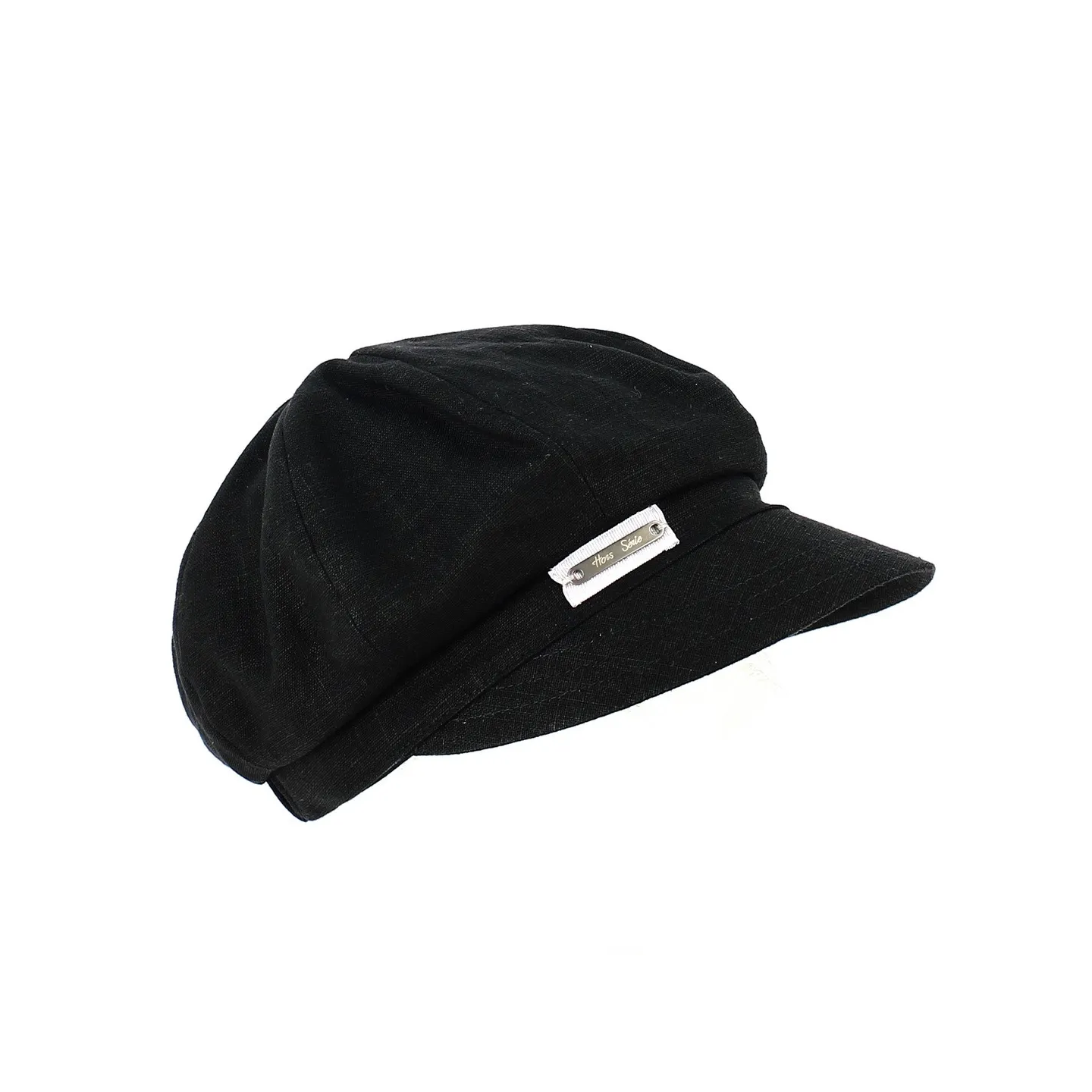Casquette Gavroche Hors série Lin Noir  - MTM Reference : 12071 | Chapellerie Traclet