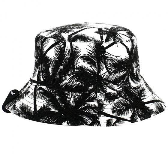 Black and White Palmers Bucket Hat - Traclet
