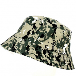 Sand Geometric Camouflage Bucket Hat - Traclet
