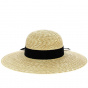 Sandy Natural Straw Wide-Brimmed Hat - Fléchet