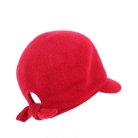 Melania Red Wool Newsboy Cap - Traclet