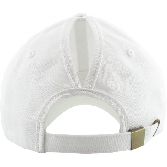 White Ponytail Baseball Cap for Women - Traclet