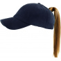Women's Navy Ponytail Baseball Cap - Traclet