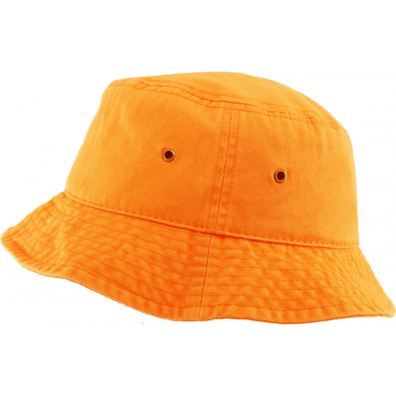 Orange Cotton Bucket Hat