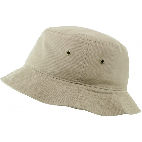 Khaki Cotton Bucket Hat