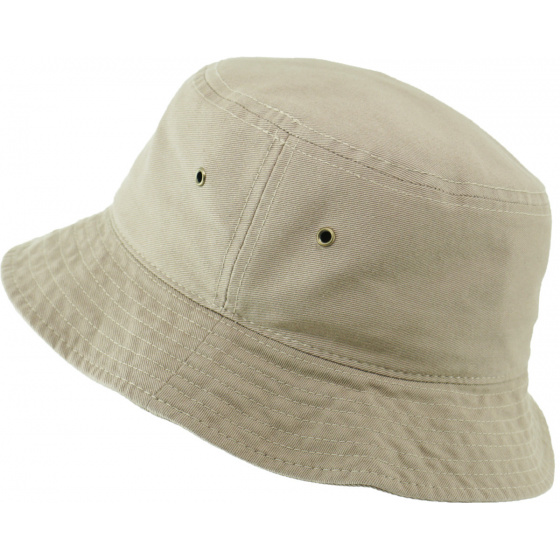 Khaki Cotton Bucket Hat
