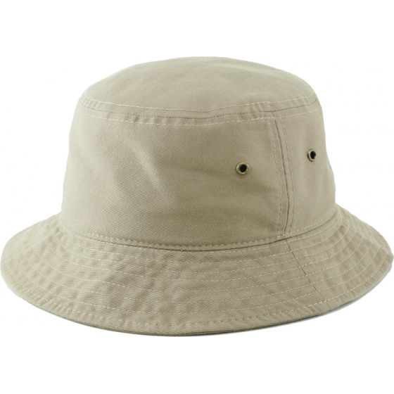 Khaki Cotton Bucket Hat