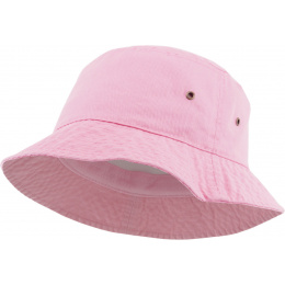 Pink cotton bucket hat