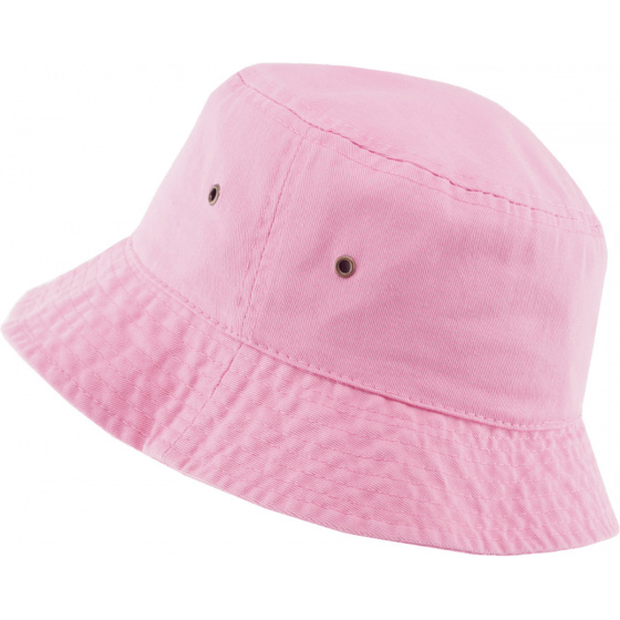 Pink cotton bucket hat