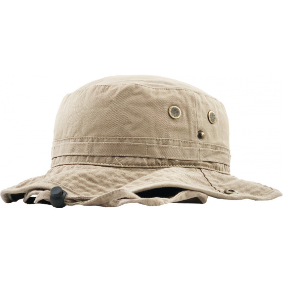 Cotton bucket hat with cord Ethos Beige