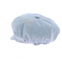 Pascaline Cotton Newsboy Cap Blue - Fléchet