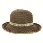 Very Chic Women's Breton Hat Brown & Ivory- Emthunzini Hats