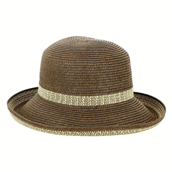 Very Chic Women's Breton Hat Brown & Ivory UPF 50+ Rating - Emthunzini Hats Very Chic Women's Breton Hat Brown & Ivory UPF 50+ Rating - Emthunzini Hats