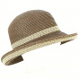 Very Chic Women's Breton Hat Brown & Ivory UPF 50+ Rating - Emthunzini Hats