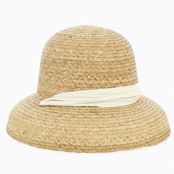 Chapeau Cloche Battista Raphia - Bloom raffia hat - Traclet