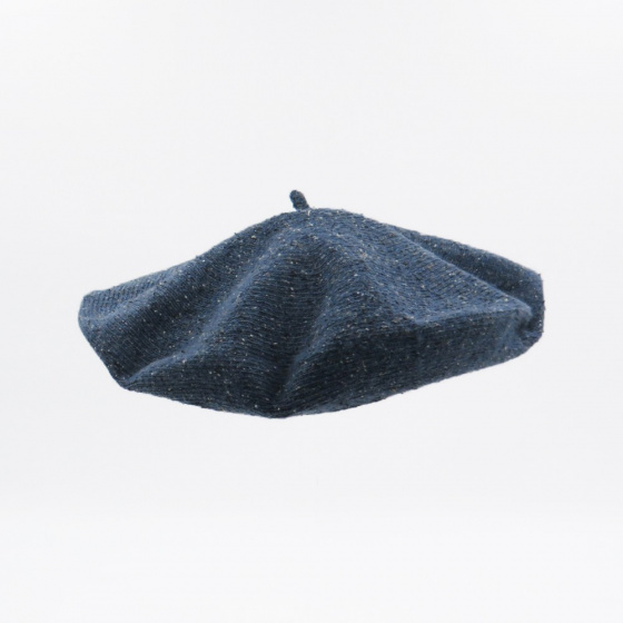 Béret Été Bleu Jean Coton Soie & Lin - Le Béret Français