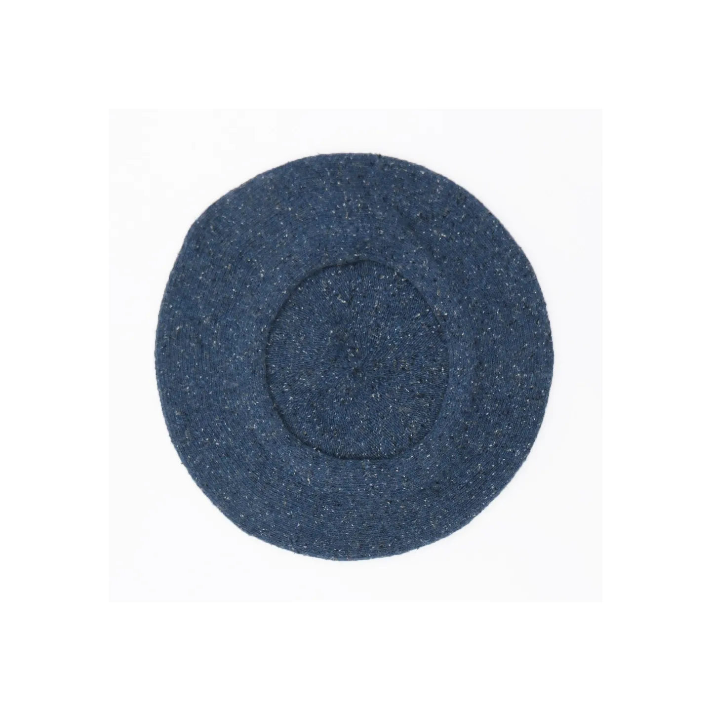 Blue Cotton, Silk & Linen Summer Beret - Le Béret Français Reference: 4112 | Chapellerie Traclet