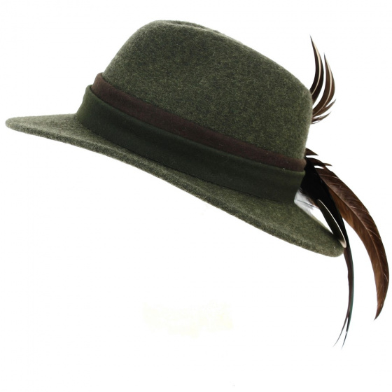 Chapeau Traveller Prestigieux Laine Olive - Traclet Chapeau Traveller Prestigieux Laine Olive - Traclet