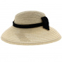 Andrea Hemp & Cotton Beige Wide Brim Hat - Mayser