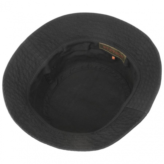 Black Cotton Twill Bucket Hat - Stetson