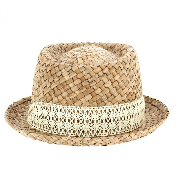 Porkpie Hat Moha Natural Straw - Traclet