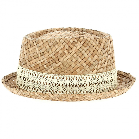 Porkpie Hat Moha Natural Straw - Traclet