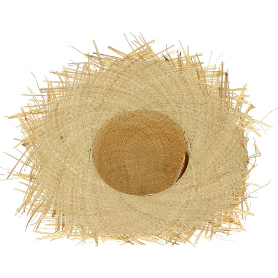 Wide-Brimmed Natural Straw Hat Daisie - Traclet