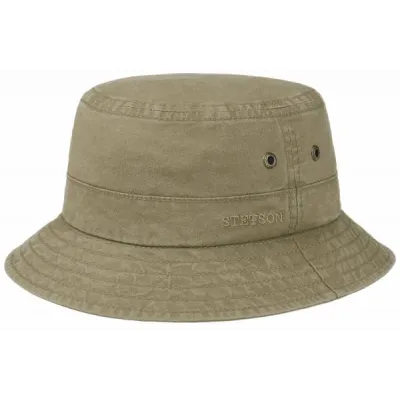 Organic Cotton Ros Bucket Hat Khaki - Stetson Reference: 5353 | Traclet Hatmakers