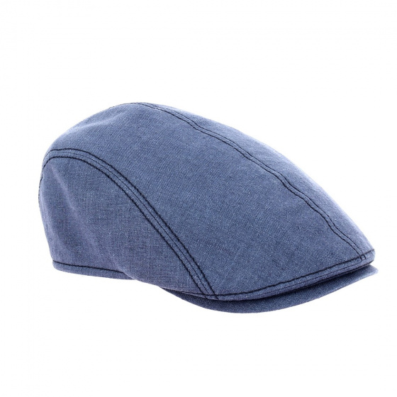 Curved Jackson Linen Cap Blue UPF40+ - Göttmann