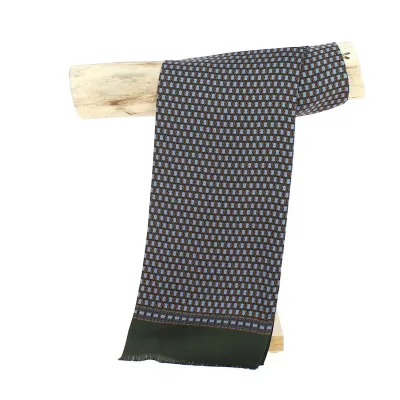 Louis Green & Blue Silk Scarf - Traclet Reference: 12188 | Traclet Hat Shop