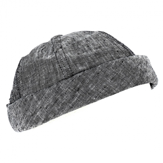 Docker Beanie Cooper Night Black Linen - MTM