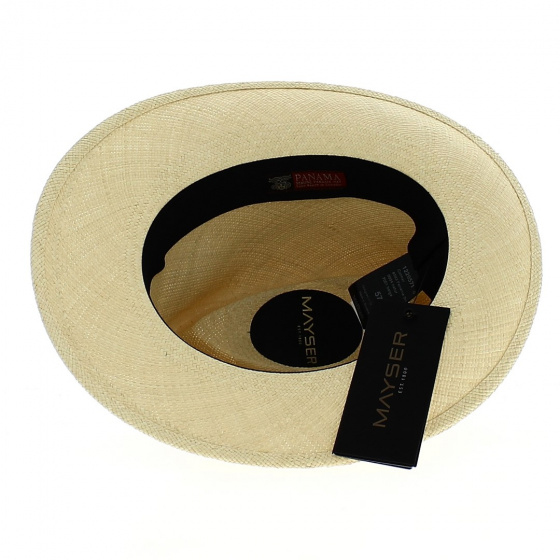 Chapeau Fedora Panama Colmar Beige - Mayser Chapeau Fedora Panama Colmar Beige - Mayser