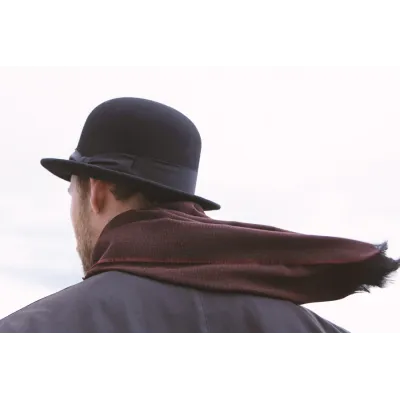 Wool felt bowler hat for men