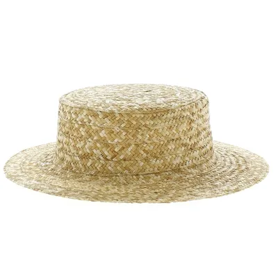 Kids Simple Natural Straw Boater Hat - Traclet Reference: 12249 | Chapellerie Traclet
