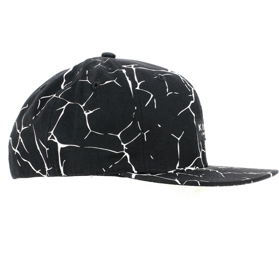 Black & White Marbled Snapback Cap - King Apparel