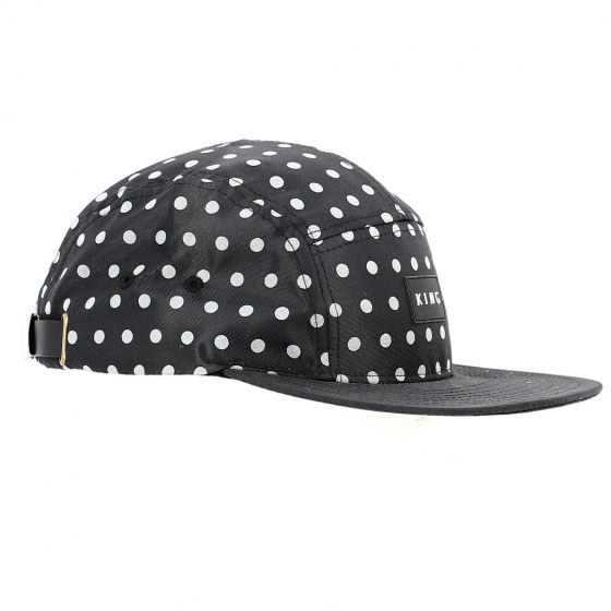 Black & Grey Polka Dot Snapback Cap - King Apparel