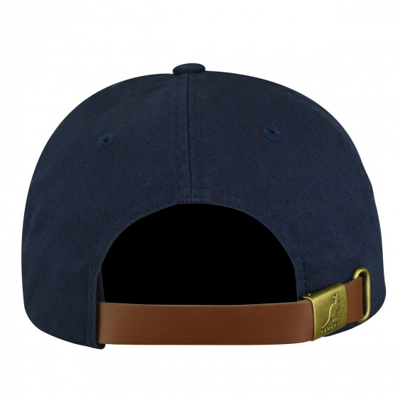 Casquette Washed Baseball Coton Marine- Kangol