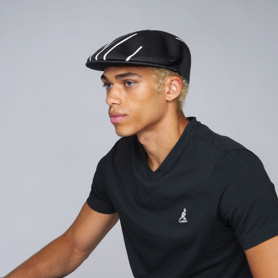 Casquette Plate Stripe X-TOP 504  Noir - Kangol Casquette Plate Stripe X-TOP 504  Noir - Kangol