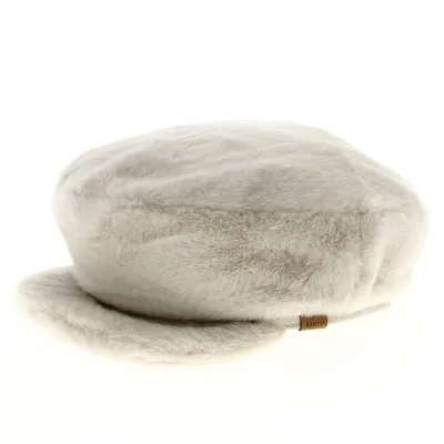 Casquette Gavroche Gypso Fausse Fourrure Crème - Barts Reference : 12283 | Chapellerie Traclet